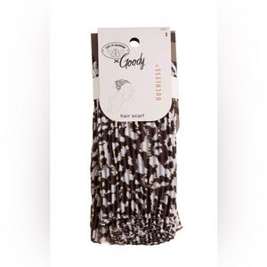 Goody Ouchless Hair Scarf - Brown and White